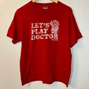 Vintage 2004 Dr Mario Let’s Play Doctor Game Promo T-Shirt Nintendo Red Y2K Game